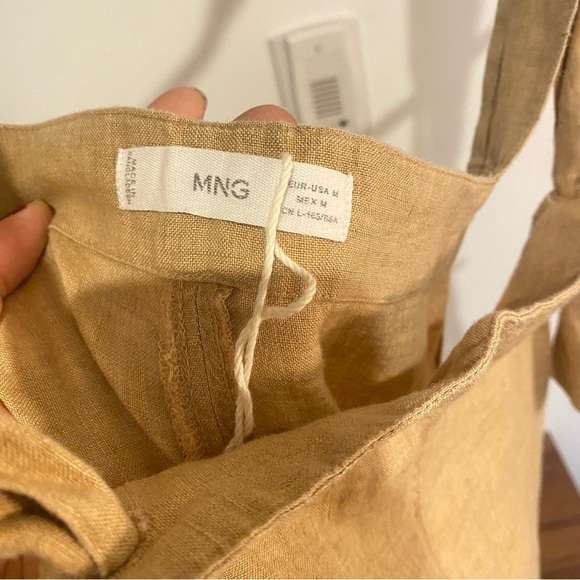 MANGO - Linen Beige Jumpsuit - Size M - Picture 10 of 15